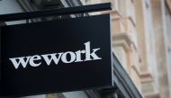 The WeWork logo is displayed outside of a co-working space in New York City, January 8, 2019. Reuters / Brendan McDermid