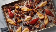  Roasted Fall Fruit With Balsamic-Ginger Glaze. Photo by Tom McCorkle for The Washington Post. 
