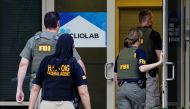 Federal agents execute a search warrant on Clio Laboratories in Lawrenceville, Georgia, US, September 27, 2019. Reuters/Elijah Nouvelage