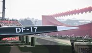 A DF-17 missile is presented during a military parade at Tiananmen Square in Beijing on October 1, 2019, to mark the 70th anniversary of the founding of the People’s Republic of China. / AFP / GREG BAKER