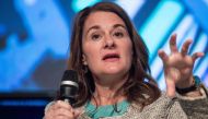 Melinda Gates, co-chair of the Bill and Melinda Gates Foundation at the IMF WB Spring meetings in Washington DC, April 20, 2017.  AFP / Nicholas Kamm