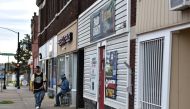A general view of the entrance to the bar where 9 people were shot and four killed on October 06, 2019 in Kansas City, Kansas. Ed Zurga/Getty Images/AFP