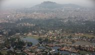 FILE PHOTO: An aerial view shows Dal Lake, one of Kashmir's main tourist attractions, in Srinagar, September 20, 2019. REUTERS/Francis Mascarenhas
