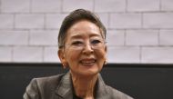 This picture taken on October 4, 2019 shows South Korean actress Kim Ji-mee speaking during an interview with AFP as part of the Busan International Film Festival (BIFF) in Busan. AFP / Jung Yeon-je