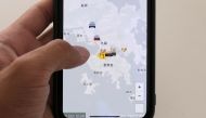 The HKmap.live App is pictured on a phone screen in this photo illustration, in Hong Kong, China, October 10, 2019. REUTERS/Tyrone Siu