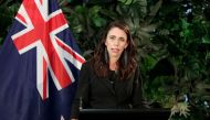 New Zealand's Prime Minister Jacinda Ardern (R) speaks during a joint press conference with the leader of the Neterlands at Government House in Auckland on October 8, 2019. / AFP / DAVID ROWLAND 