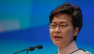 Hong Kong Chief Executive Carrie Lam holds a news conference after her policy address for 2019, in Hong Kong, China, October 16, 2019. REUTERS/Umit Bektas