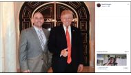 US businessman David Correia appears to pose with President Donald Trump in an undated screen capture from Correia's social media account made by investigators and provided to Reuters after Correia's arrest on federal campaign finance violation charges in