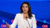 Democratic presidential candidate Rep. Tulsi Gabbard speaks during the fourth US Democratic presidential candidates 2020 election debate in Westerville, Ohio, U.S., October 15, 2019. Reuters/Shannon Stapleton