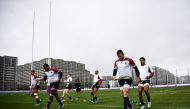 England's players take part in a training session at the Arcs Urayasu Park in Urayasu on October 22,2019 during the Japan 2019 Rugby World Cup. AFP / Anne-Christine Poujoulat
