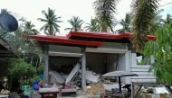 A damaged local town hall is seen in Mabini, Davao Del Sur, Philippines after a magnitude 6.6 earthquake struck Octiber 29, 2019 in this picture obtained from social media. Jaypee Catalan via REUTERS ATTENTION EDITORS - THIS IMAGE HAS BEEN SUPPLIED BY A T