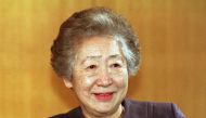File photo of United Nations Refugee Chief Sadako Ogata speaks at a meeting with Chancellor Gerhard Schroeder in Bonn, Germany February 2, 1999. REUTERS/Michael Urban/File Photo