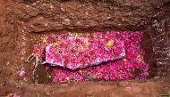 The body was laid to rest at a cemetery in the Nadukattupatti village. Photo courtesy: NDTV