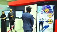 A view from a live demo at Vodafone Qatar pavilion yesterday. Pic: Baher Amin / The Peninsula