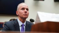 Boeing Chief Executive Dennis Muilenburg testifies before the House Transportation and Infrastructure Committee during a hearing on the grounded 737 MAX in the wake of deadly crashes, on Capitol Hill, October 30, 2019. Reuters/Sarah Silbiger