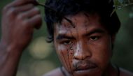 FILE PHOTO: Paulo Paulino Guajajara was hunting on Friday inside the Arariboia reservation in Maranhao state when he was attacked and killed by illegal loggers. REUTERS/Ueslei Marcelino/File Photo