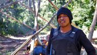 Brazilian indigenous leader Paulo Paulino Guajajara, a member of the 
