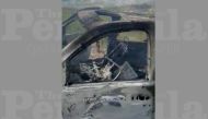 The burnt wreckage of a vehicle transporting a Mormon family living near the border with the U.S. is seen, after the family was caught in a crossfire between unknown gunmen from rival cartels, in Bavispe, Sonora, Mexico November 4, 2019, in this picture o
