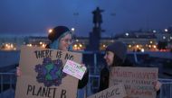 Activists attend an environmental demonstration, part of the Global Climate Strike, in Saint Petersburg, Russia September 20, 2019. Reuters / Anton Vaganov