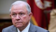 Jeff Sessions attends a meeting with President Donald Trump on school safety in the Roosevelt Room of the White House on February 22, 2018. AFP / Mandel Ngan