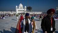 ikh pilgrims arrive to visits the Shrine of Baba Guru Nanak Dev at Gurdwara Darbar Sahib in Kartarpur, near the Indian border, on November 9, 2019. Hundreds of Indian Sikhs prepared to make a historic pilgrimage to Pakistan on November 9 crossing to one o