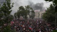Demonstrators protest against Chile's government in Santiago, Chile November 8, 2019. REUTERS/Pablo Sanhueza