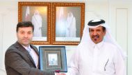 QC First Vice-Chairman,  Mohamed bin Ahmed bin Twar Al Kuwari and Arbi Abubakarov, the Deputy Chairman of Committee for External Relations of Saint Petersburg Government, during the event.
