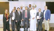 Commercial Bank officials, after receiving the award.