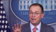 Mick Mulvaney addresses reporters during a news briefing at the White House, October 17, 2019. Reuters / Leah Millis