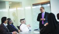 A file photo of Kawader program members during the Applied Learning phase at Adrian Haddad Co. 