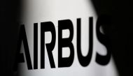 The logo of Airbus is pictured at the aircraft builder's headquarters of Airbus in Colomiers near Toulouse, France, November 15, 2019. REUTERS/Regis Duvignau