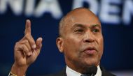 Former Massachusetts Governor Deval Patrick speaks as he kicks off his presidential campaign at the California Democratic Party 2019 Fall Endorsing Convention in Long Beach on November 16, 2019. AFP / Mark Ralston 