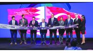 Sheikh Faisal bin Qassim Al Thani (fourth left), Chairman of Al Rayyan Tourism Investment Company (ARTIC), and other officials during the opening event.