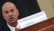 U.S. Ambassador to the European Union Gordon Sondland testifies before the U.S. House Intelligence Committee as part of the impeachment inquiry into U.S. President Donald Trump on Capitol Hill in Washington, U.S., November 20, 2019. REUTERS/Jonathan Ernst