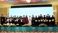 Graduated students with Attorney- General and Chairman of the Board of Trustees of the Rule of Law and Anti-Corruption Centre (ROLACC), H E Dr Ali bin Fetais Al Marri.