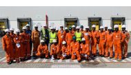 GWC employees with the officials during the ceremony.