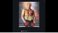 This image shows a screen grab of the Twitter account of US President Donald Trump (@realDonaldTrump), his face surimposed on a picture of Silvester Stallone Rocky III boxing movie, on November 27, 2019 shortly after he posted it.  AFP/ @RealDonaldTrump