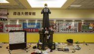 Damaged and vandalized facilities inside the polytechnic university campus as police and firefighters entered the polytechnic university after 10 days since the siege by anti-government protesters began at the Hung Hom campus to remove hazardous items suc