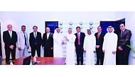 The officials posing for a group picture after receiving the award.