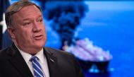 In this file photo taken on June 13, 2019 US Secretary of State Mike Pompeo delivers remarks to the media at the State Department in Washington. (AFP / Eric Baradat) 
