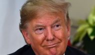 US President Donald Trump speaks during his meeting with French President London on December 3, 2019. / AFP / Nicholas Kamm
