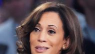 Kamala Harris is interviewed in the spin room after the conclusion of the second night of the Democratic candidates debate in Miami June 27, 2019. Reuters / Carlo Allegri