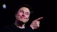 Futurist entrepreneur Elon Musk speaks during the unveiling of the new Tesla Model Y in Hawthorne, California on March 14, 2019. AFP / Frederic J Brown