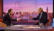 Prime Minister Boris Johnson appears on The Andrew Marr Show of BBC TV in London, Britain, December 1, 2019. Jeff Overs / BBC via Reuters