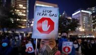 Anti-government protesters attend a 