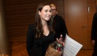 The candidate for the next prime minister of Finland, Sanna Marin, after the SDP's prime minister candidate vote in Helsinki, Finland, December 8, 2019. Vesa Moilanen/Lehtikuva/via REUTERS