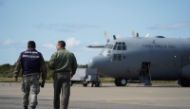 View of the rescue planes that searched the open sea between the southern tip of South America and Antarctic for the Chilean Air Force C-130 Hercules cargo plane that went missing in the sea on the eve with 38 people aboard at Chabunco army base in Punta 
