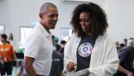 Former US President Barack Obama and former first lady Michelle Obama attend a community service project in Petaling Jaya, Malaysia, December 12, 2019. Reuters/Lim Huey Teng
 