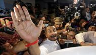 Kuldeep Singh Sengar, a legislator of Uttar Pradesh state from India's ruling Bharatiya Janata Party (BJP), reacts as he leaves a court after he was arrested in connection with the rape of a teenager, in Lucknow, India, April 14, 2018. Reuters/Pawan Kumar