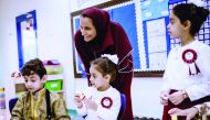 H E Sheikha Hind bint Hamad Al Thani, Vice-Chairperson and CEO of Qatar Foundation, attending the Renad Academy’s event on Sunday.